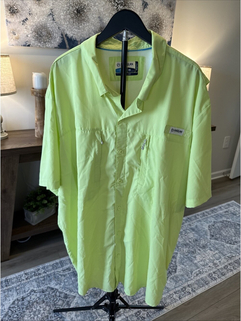 Magellan Men’s Fishing Shirt Bright Green Size 3X